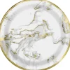 Gold Marble Foil Plates 9in | 10ct