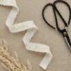 Gold Mr & Mrs Frayed Cotton Ribbon | 1ct