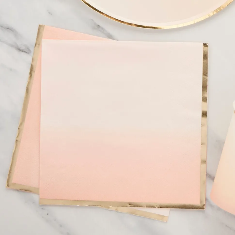 Gold Ombre Paper Napkins | 16ct