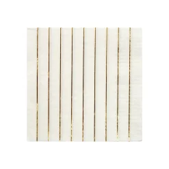 Gold Stripe Large Napkins | 16ct