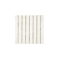 Gold Stripe Small Napkins | 16ct