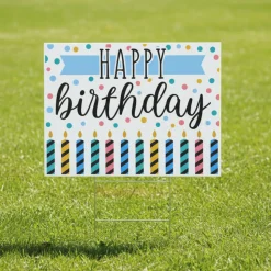 Happy Birthday Dots Yard Sign 24" x 18" | 1 ct