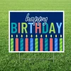 Happy Birthday Modern Candles Yard sign 24"x18" | 1ct