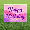 Happy Birthday Watercolor Yard Sign 24'x18" | 1ct