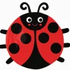 Happy Ladybug Shape Mylar 18in | 1ct
