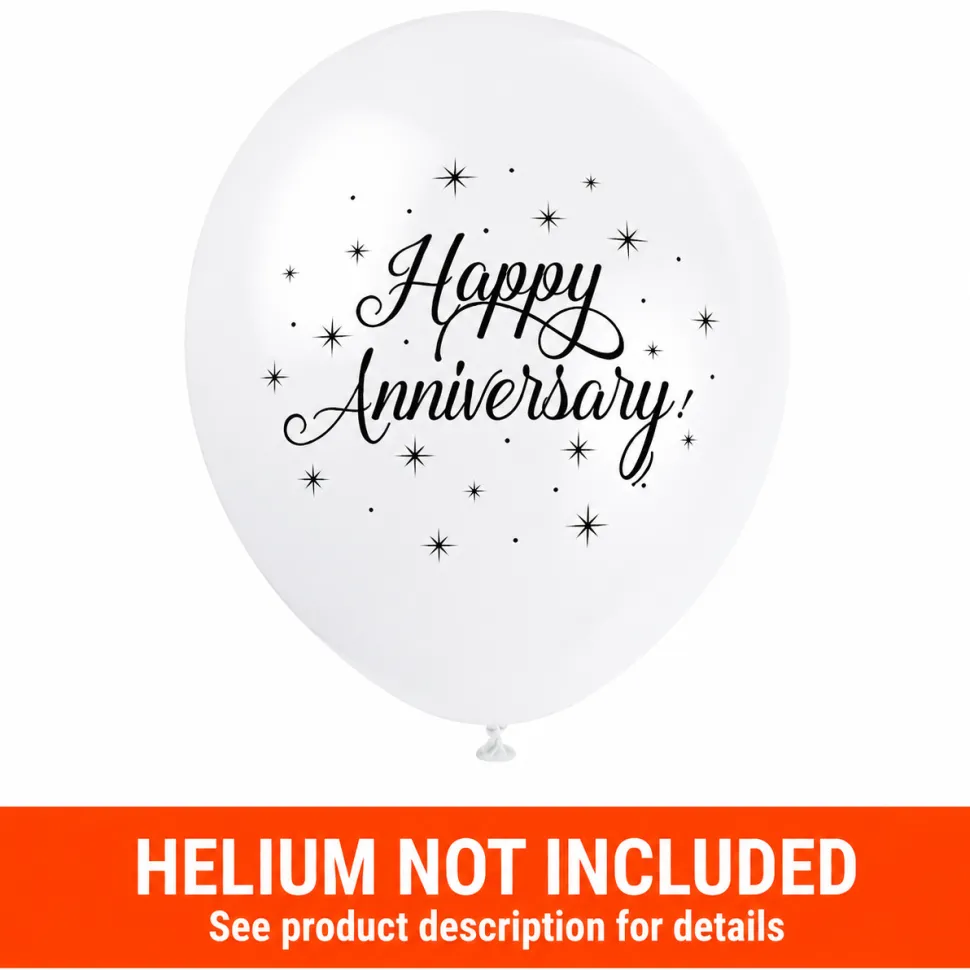 Happy Anniversary Latex Balloon Pack 12in | 8ct