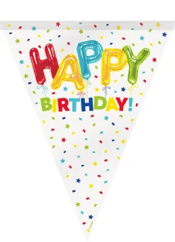 Happy Birthday Balloon Flag Banner 12ft | 1ct