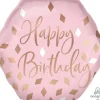 Happy Birthday Blush Mylar Supershape Balloon 23" | 1ct
