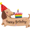Happy Birthday Dachshund Supershape Mylar Balloon | 1ct
