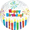 Happy Birthday Day Sparkling Candles Supershape Mylar Balloon 31" | 1ct