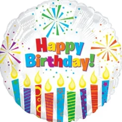 Happy Birthday Day Sparkling Candles Supershape Mylar Balloon 31" | 1ct