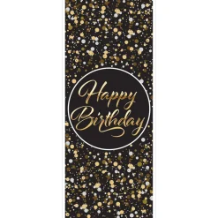 Happy Birthday Door Cover - Glittering Gold | 1ct