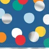 Happy Birthday Dots Foil Beverage Napkins | 16ct