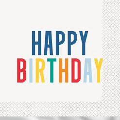 Happy Birthday Dots Foil Lunch Napkins | 16ct