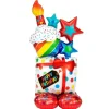 Happy Birthday Gift Stacker AirLoonz Balloon Uninflated 55" | 1 ct