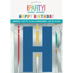 Happy Birthday Letter Banner W/ Foil | 1ct