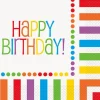 Happy Birthday Rainbow Edge Lunch Napkins | 16ct