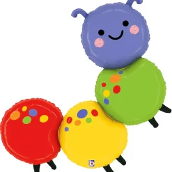 Happy Colorful Caterpillar Supershape Mylar 39" | 1ct
