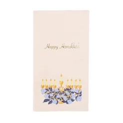 Happy Hanukkah Menorah Guest Towel Napkins | 20 ct.
