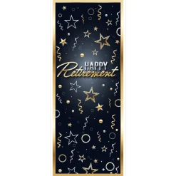 Happy Retirement Door Cover - Confetti & Stars | 1ct
