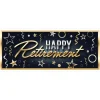 Happy Retirement Oversized Sign Banner - Confetti & Stars | 1ct