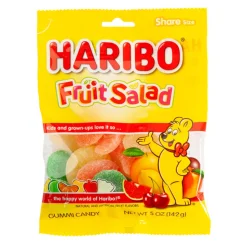 Haribo Fruit Salad Gummi Candy 5 oz Peg Bag | 1ct