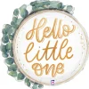 Hello Little One Eucalyptus Wreath SuperShape Mylar Balloon 26" | 1ct