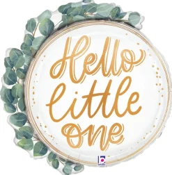 Hello Little One Eucalyptus Wreath SuperShape Mylar Balloon 26" | 1ct