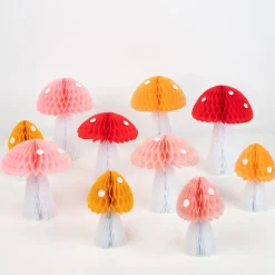 Honeycomb Mushroom Decorations | 10ct