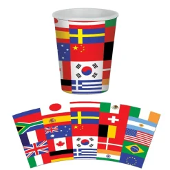 International Flag 9oz. Hot & Cold Paper Cups | 8ct
