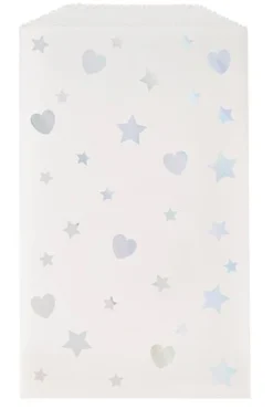Iridescent Heart & Star Unicorn Treat Bag | 8ct