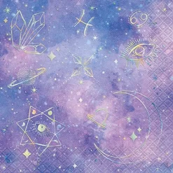 Iridescent Purple Galaxy Lunch Napkins | 16ct