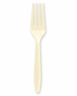 Ivory Premium Plastic Forks | 24ct
