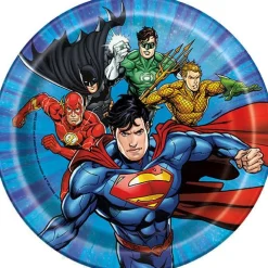 Justice League Plate 7in | 8ct