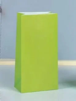 Lime Green Paper Bag | 12ct