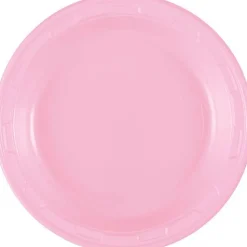 Lovely Pink Plastic Plate 7in | 50ct