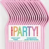 Lovely Pink Premium Plastic Forks | 50ct