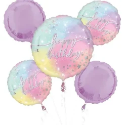 Luminous Birthday Foil Balloon Bouquet | 5 pcs