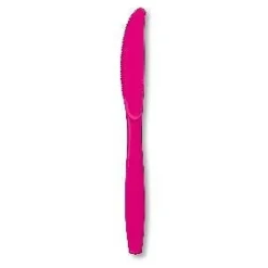 Magenta Plastic Knives | 24ct