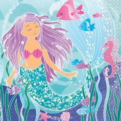 Mermaid Lunch Napkins | 16ct