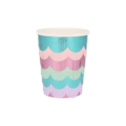 Mermaid Scalloped Fringe Cups | 8ct