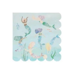 Mermaids Swimming Napkins | 16ct