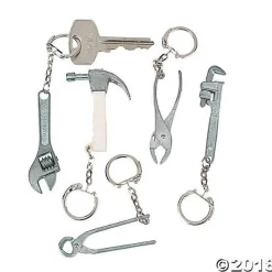 Metal Tool Key Chains | 12ct