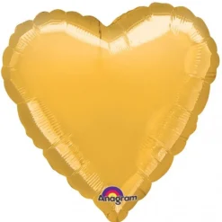 Metallic Gold Heart Mylar Balloon 18" | 1ct.