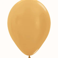 Metallic Gold Latex Balloon w/ Helium & Hi-Float, 11" | 1 ct