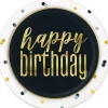 Metallic Happy Birthday Plate 9in | 8ct