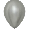 Metallic Silver Latex Balloon w/ Helium & Hi-Float, 11" | 1 ct
