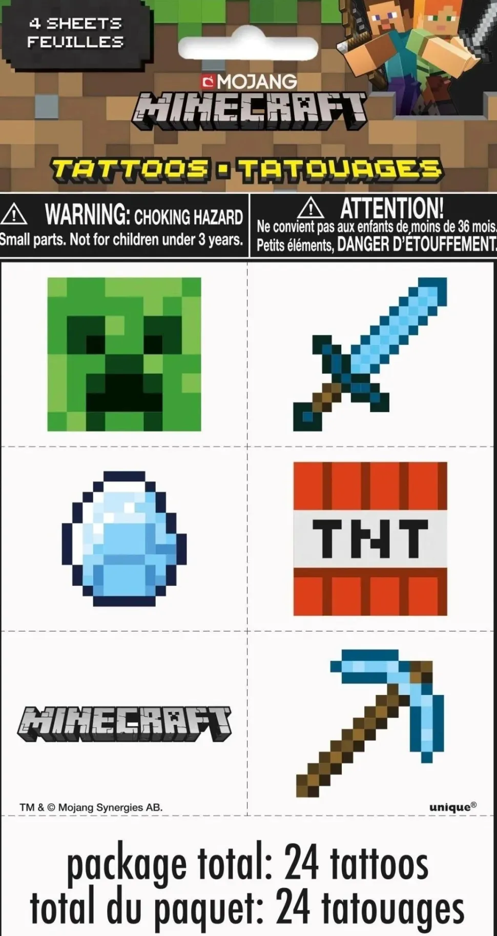 Minecraft Tattoos | 1ct
