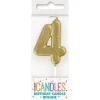 Mini Gold Number 4 Candle | 1ct