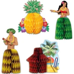 Mini Luau Centerpieces | 4ct